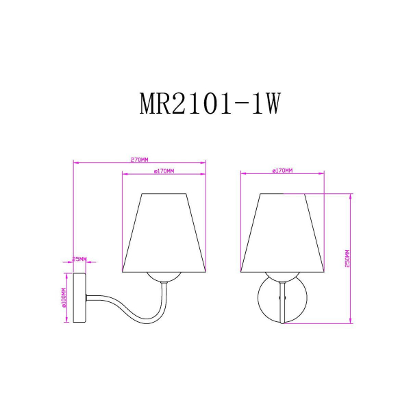 Бра MyFar Charlotte MR2101-1W Бра MyFar Charlotte MR2101-1W
