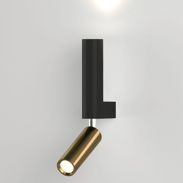 Светодиодный спот Eurosvet Pitch 40020/1 Led черный/латунь Светодиодный спот Eurosvet Pitch 40020/1 Led черный/латунь