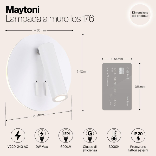 Светодиодный спот Maytoni Ios 176 C176-WL-01-6W-W Светодиодный спот Maytoni Ios 176 C176-WL-01-6W-W