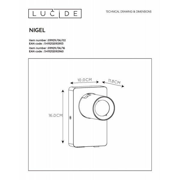 Спот Lucide Nigel 09929/06/02 Спот Lucide Nigel 09929/06/02