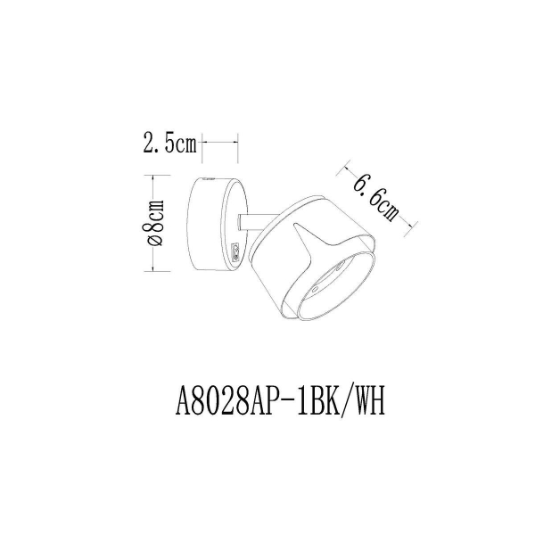 Спот Arte Lamp Amaks A8028AP-1BK Спот Arte Lamp Amaks A8028AP-1BK