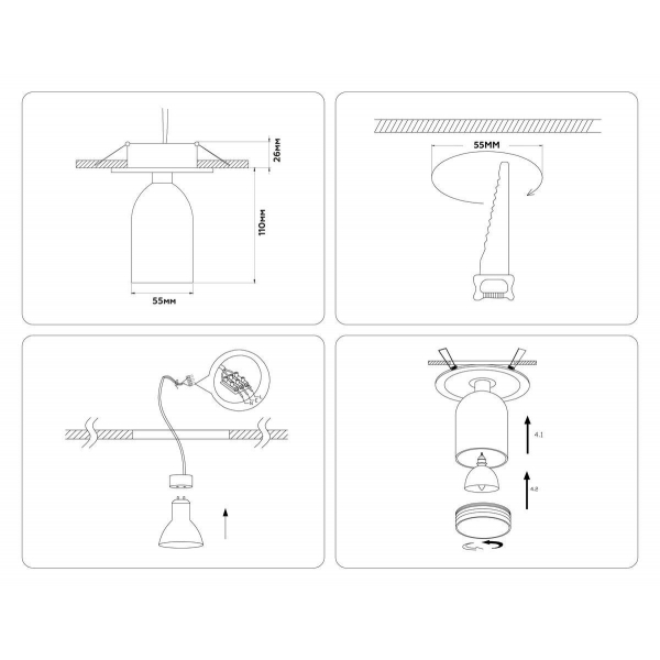 Встраиваемый спот Ambrella light Techno Spot Move TA1273 Встраиваемый спот Ambrella light Techno Spot Move TA1273