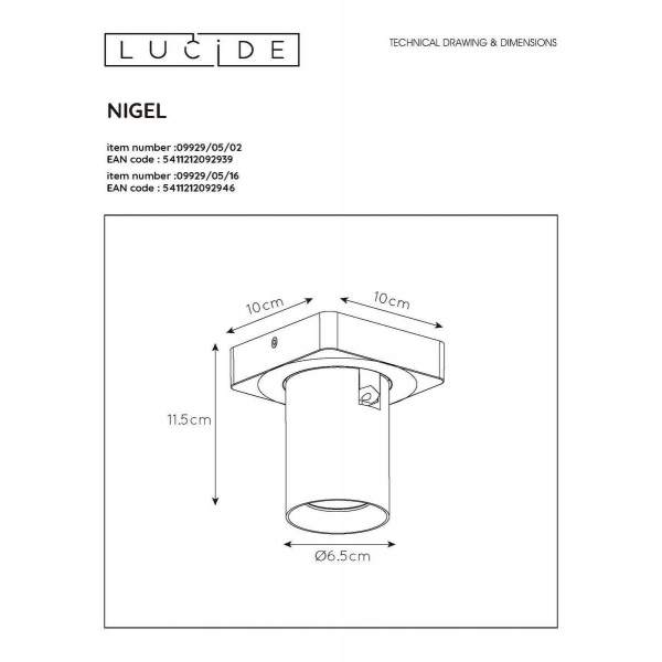 Спот Lucide Nigel 09929/05/02 Спот Lucide Nigel 09929/05/02