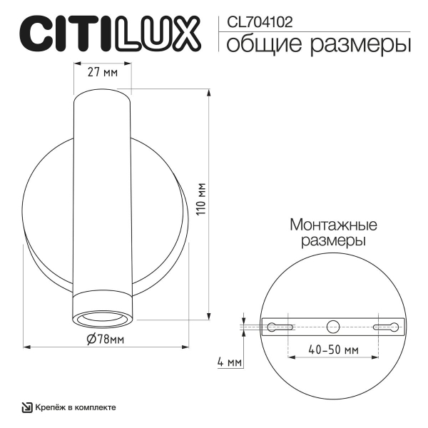 Спот Citilux Декарт CL704102