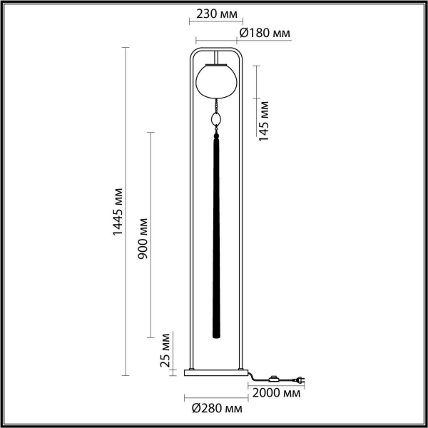 Торшер Odeon Light Modern Exclusive Fiolent 5432/1F Торшер Odeon Light Modern Exclusive Fiolent 5432/1F