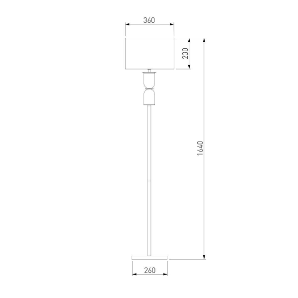Торшер Eurosvet Caprera 01154/1 никель Торшер Eurosvet Caprera 01154/1 никель