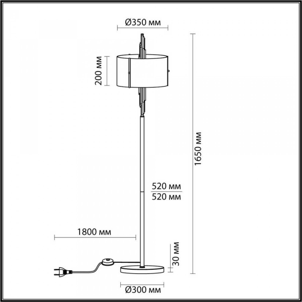 Торшер Odeon Light Exclusive Margaret 4895/3F Торшер Odeon Light Exclusive Margaret 4895/3F