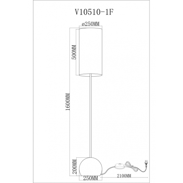 Торшер Moderli Flint V11590-1F