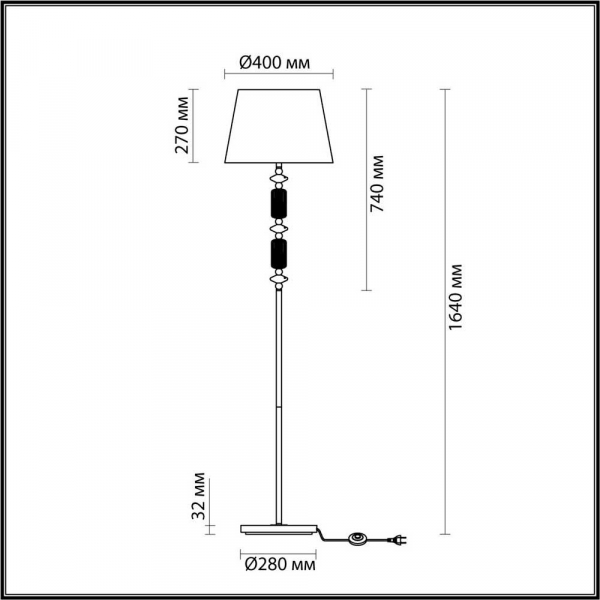 Торшер Odeon Light Classic Candy 4861/1FA Торшер Odeon Light Classic Candy 4861/1FA