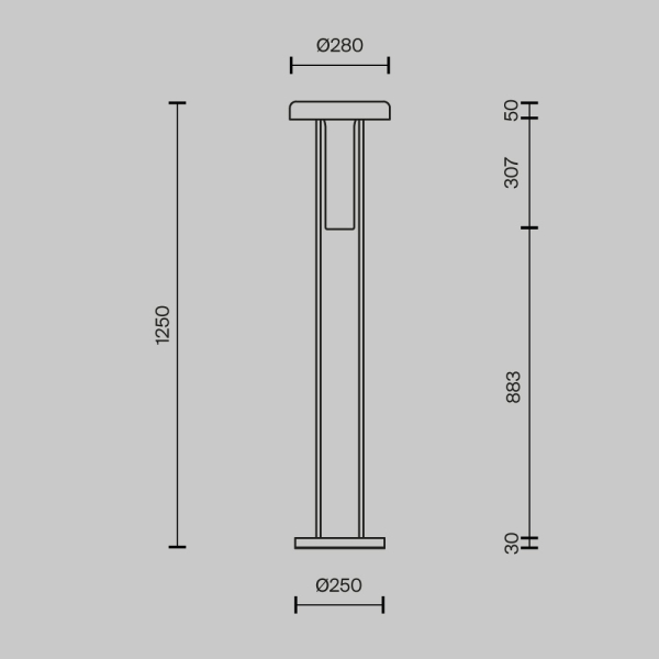 Торшер Maytoni MOD463FL-L24B3K
