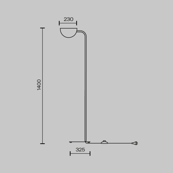 Торшер Maytoni Technical Mollis MOD126FL-01B