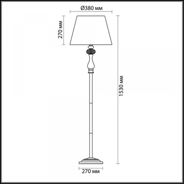 Торшер Odeon Light Classic Gaellori 3393/1F Торшер Odeon Light Classic Gaellori 3393/1F