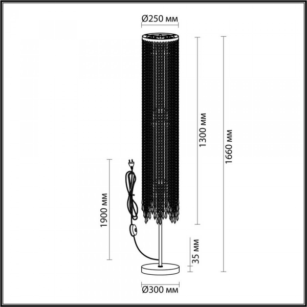 Торшер Odeon Light Chokka 5028/3F Торшер Odeon Light Chokka 5028/3F