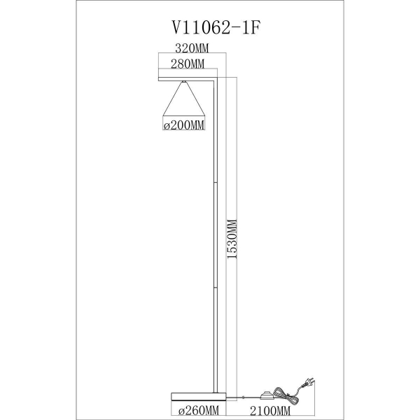 Торшер Moderli Omaha V11062-1F Торшер Moderli Omaha V11062-1F