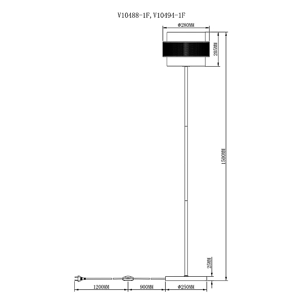 Торшер Moderli Gela V10494-1F
