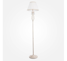 Торшер Eurosvet 10073/1 белый с золотом/прозрачный хрусталь Strotskis