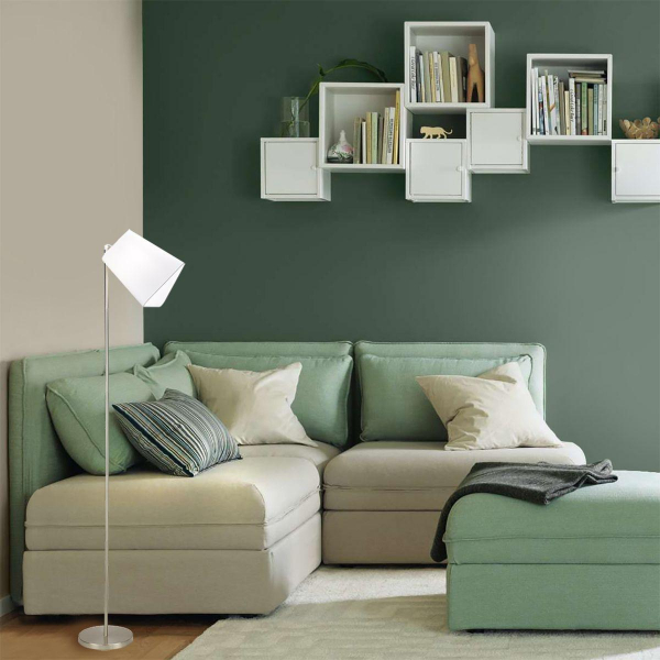 Торшер Escada Hall Chrome/White 10185/T White Торшер Escada Hall Chrome/White 10185/T White
