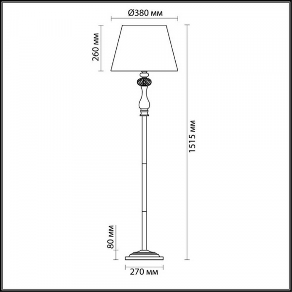 Торшер Odeon Light Classic Aurelia 3390/1F Торшер Odeon Light Classic Aurelia 3390/1F