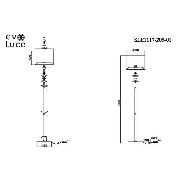Торшер Evoluce Attic SLE1117-205-01