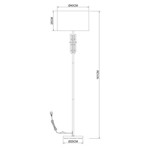 Торшер Arte Lamp Taygeta A4097PN-1CC Торшер Arte Lamp Taygeta A4097PN-1CC