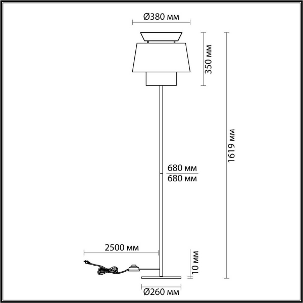 Торшер Odeon Light KRESSA 4992/1FA Торшер Odeon Light KRESSA 4992/1FA