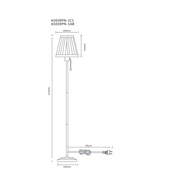 Торшер Arte Lamp Marriot A5039PN-1CC Торшер Arte Lamp Marriot A5039PN-1CC