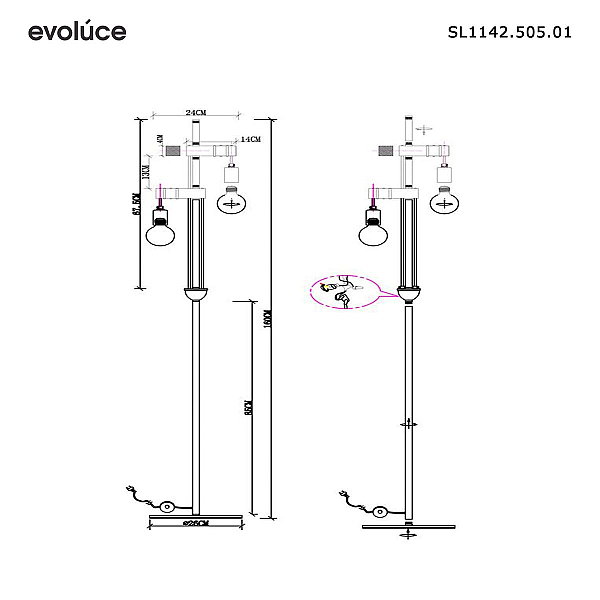 Торшер Evoluce Bagetti SL1142.505.01