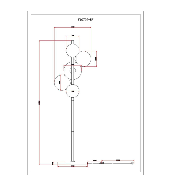 Торшер Moderli Molly V10792-5F Торшер Moderli Molly V10792-5F