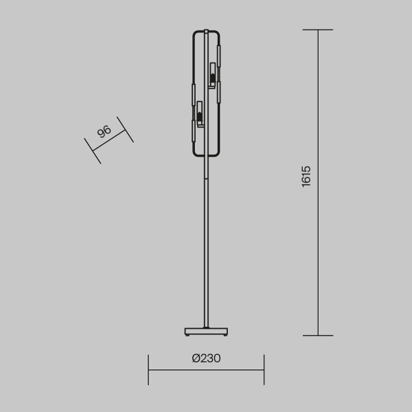 Торшер Maytoni Marmo MOD099FL-02G