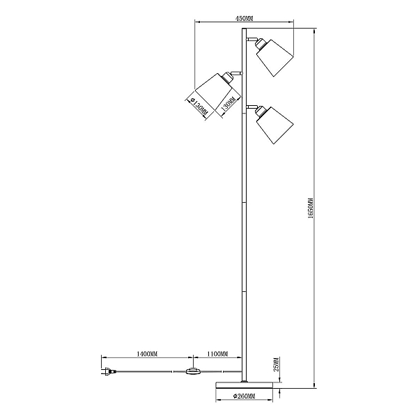 Торшер Moderli Floor V3050-3F