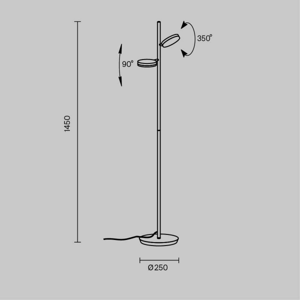 Торшер Maytoni Fad MOD070FL-L12B3K Торшер Maytoni Fad MOD070FL-L12B3K