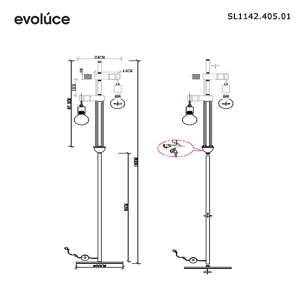 Торшер Evoluce Bagetti SL1142.405.01