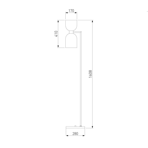 Торшер Eurosvet Tandem 01085/2 никель Торшер Eurosvet Tandem 01085/2 никель