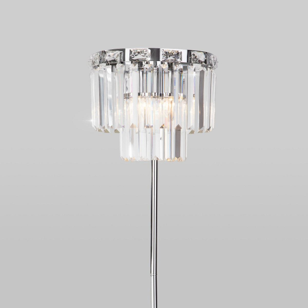Торшер Eurosvet Elegante 01137/3 хром/прозрачный хрусталь Strotskis Торшер Eurosvet Elegante 01137/3 хром/прозрачный хрусталь Strotskis