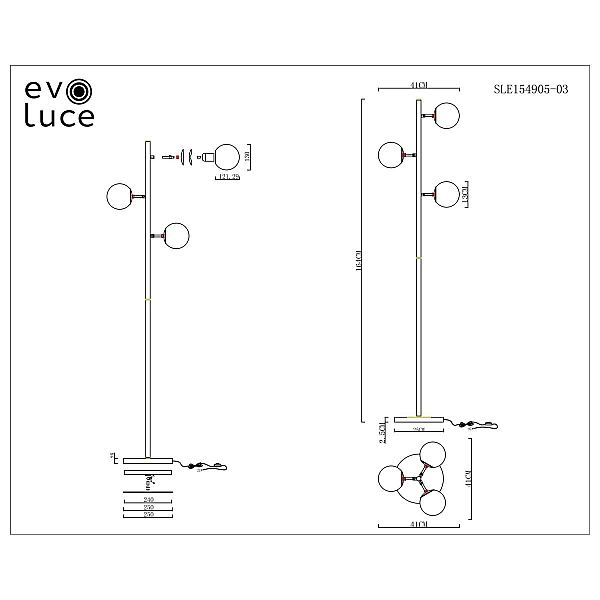 Торшер Evoluce Lacotta SLE154905-03