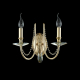 Бра Crystal Lux Victoria AP2 Gold/Amber