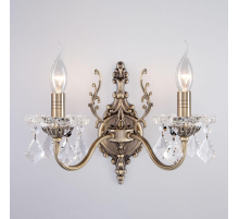 Бра Eurosvet 3281/2 античная бронза/прозрачный хрусталь Strotskis