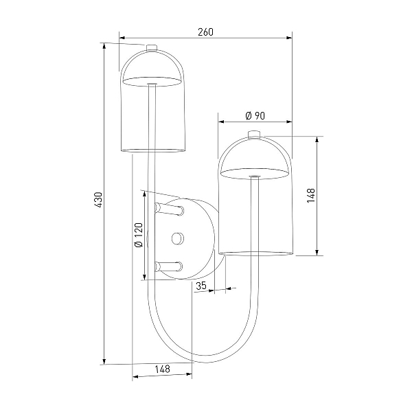 Бра Eurosvet Palm 202056 LED латунь a072611
