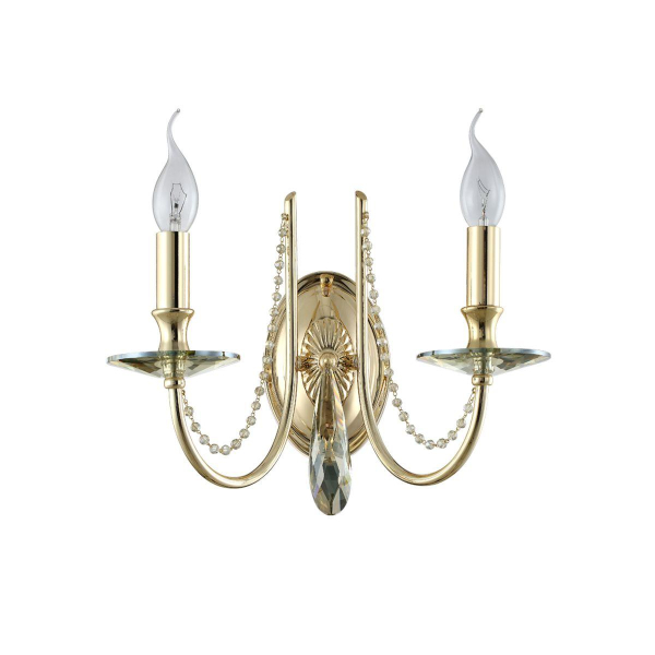 Бра Crystal Lux Victoria AP2 Gold/Amber