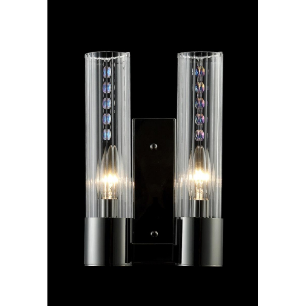 Бра Crystal Lux OTONO AP2 BLACK CHROMIUM/TRANSPARENTE Бра Crystal Lux OTONO AP2 BLACK CHROMIUM/TRANSPARENTE