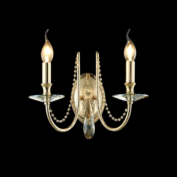 Бра Crystal Lux Victoria AP2 Gold/Amber