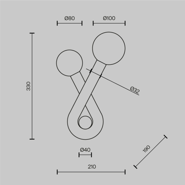Бра Maytoni MOD476WL-02B