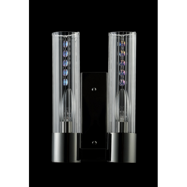 Бра Crystal Lux OTONO AP2 BLACK CHROMIUM/TRANSPARENTE