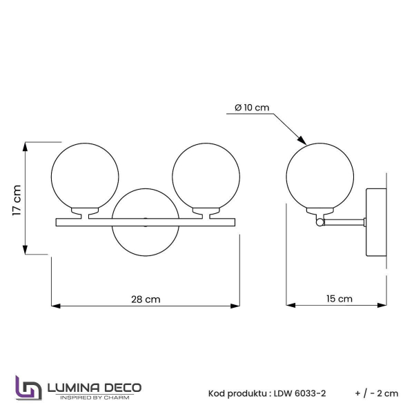 Бра Lumina Deco Marsiada LDW 6033-2 MD Бра Lumina Deco Marsiada LDW 6033-2 MD