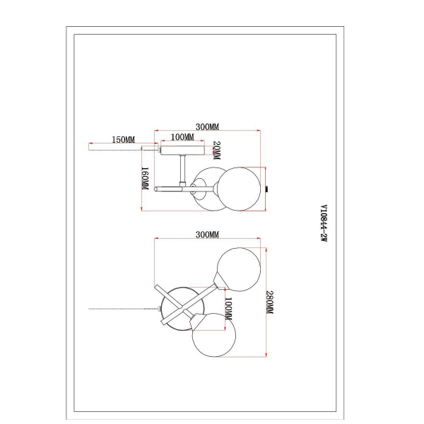 Бра Moderli Molecule V10844-2W Бра Moderli Molecule V10844-2W