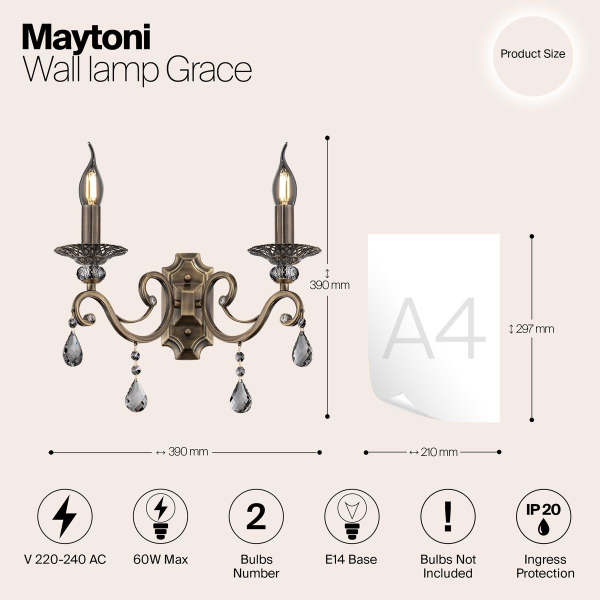 Бра Maytoni Grace RC247-WL-02-R