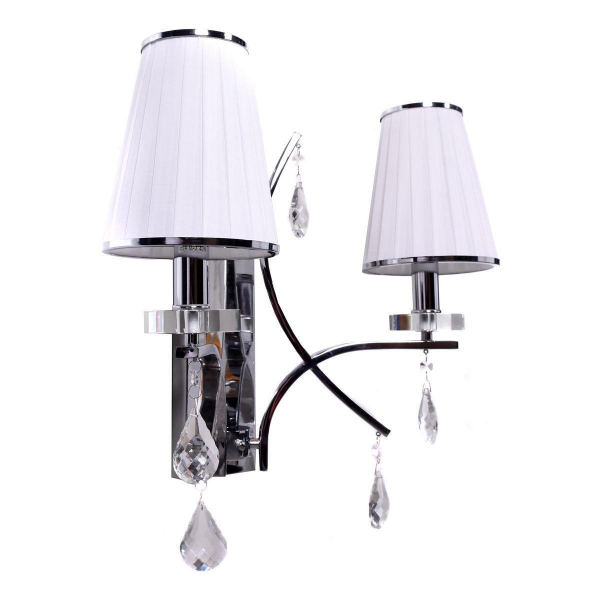 Бра Lumina Deco Glamour LDW 66247-2 WT+CHR Бра Lumina Deco Glamour LDW 66247-2 WT+CHR