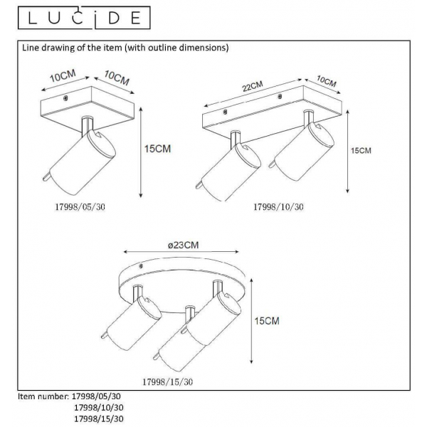 Спот Lucide Grony 17998/10/30 Спот Lucide Grony 17998/10/30
