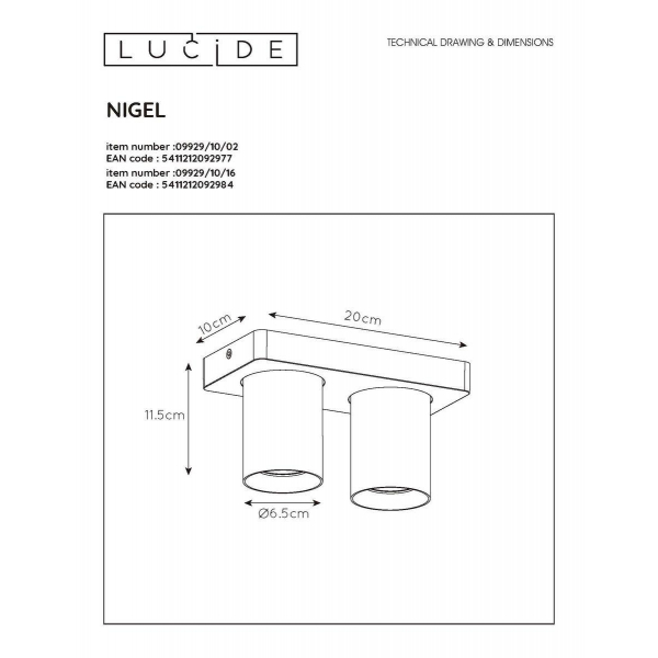 Спот Lucide Nigel 09929/10/16 Спот Lucide Nigel 09929/10/16
