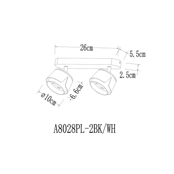 Спот Arte Lamp Amaks A8028PL-2BK Спот Arte Lamp Amaks A8028PL-2BK